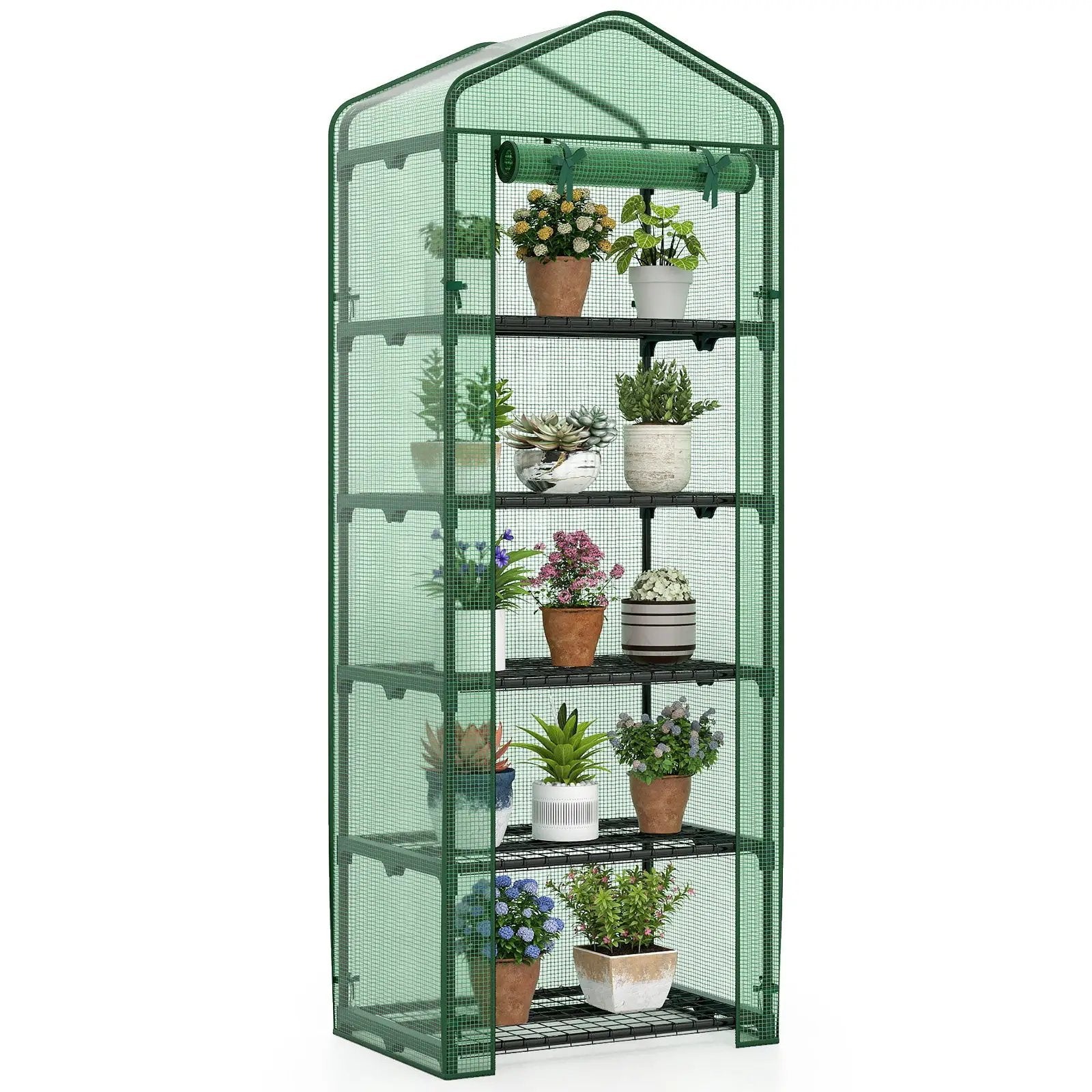 Mini Greenhouse Portable Plant Grow House with 5 Tier Shelves by DirectDeals