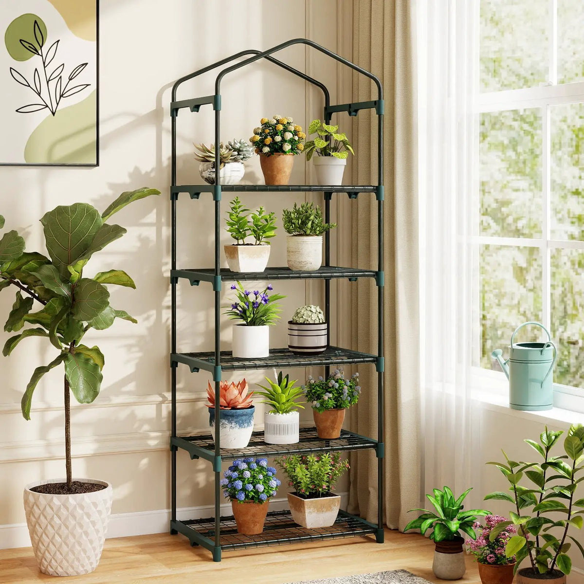Mini Greenhouse Portable Plant Grow House with 5 Tier Shelves, photo 15 of 16