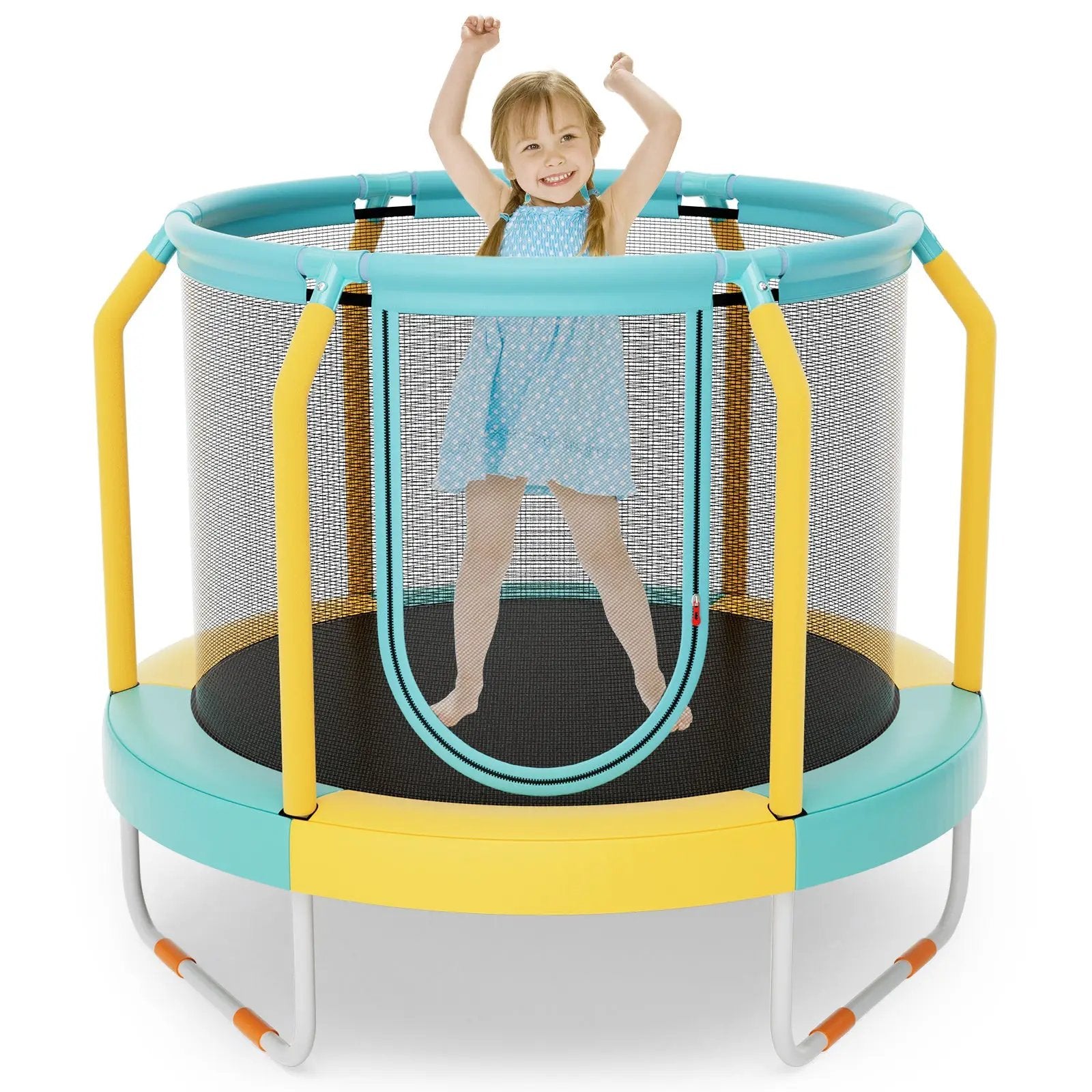 Mini Trampoline with Enclosure and Heavy-duty Metal Frame by DirectDeals