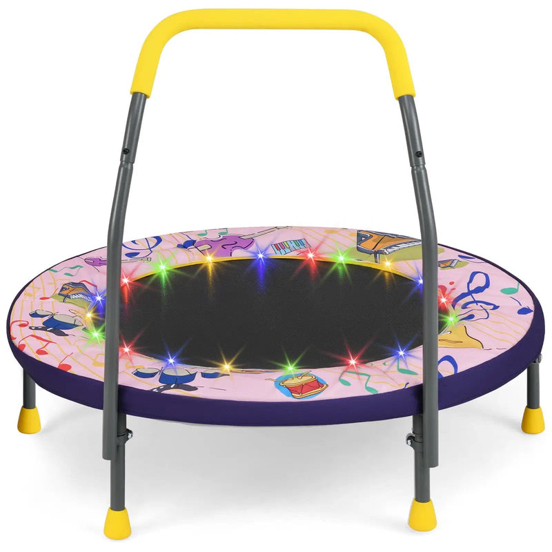 Mini Trampoline Folding Small Rebounder for Kids with Lights by DirectDeals