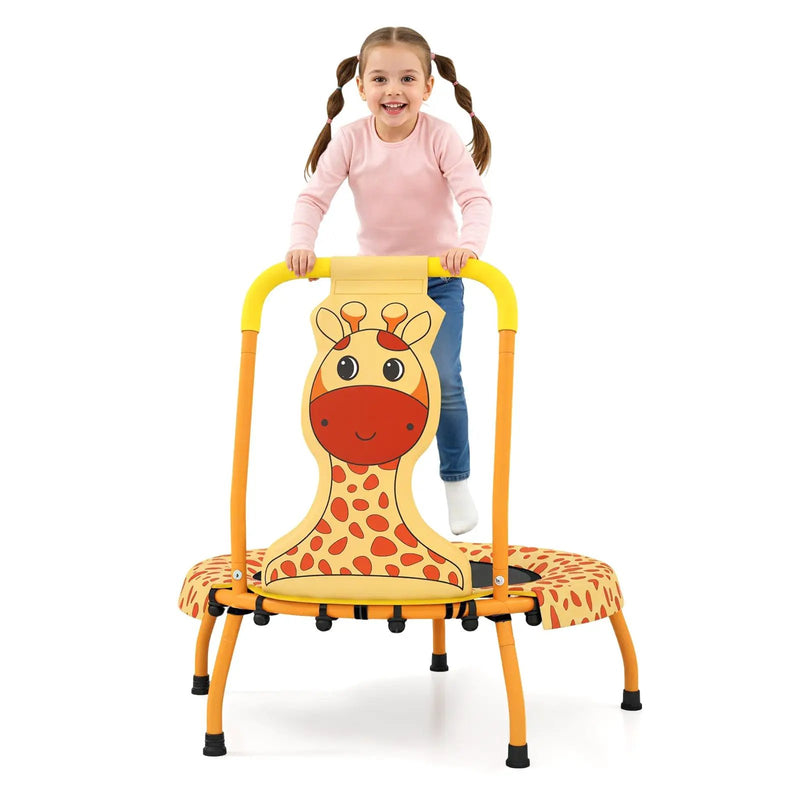 Mini Trampoline for Toddlers with Foam Padded Handle and Safety Padded Cover by DirectDeals