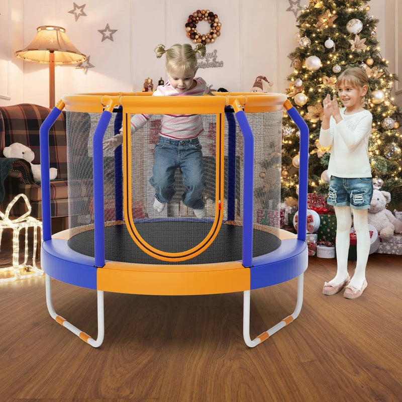 Mini Trampoline with Enclosure and Heavy-duty Metal Frame by DirectDeals