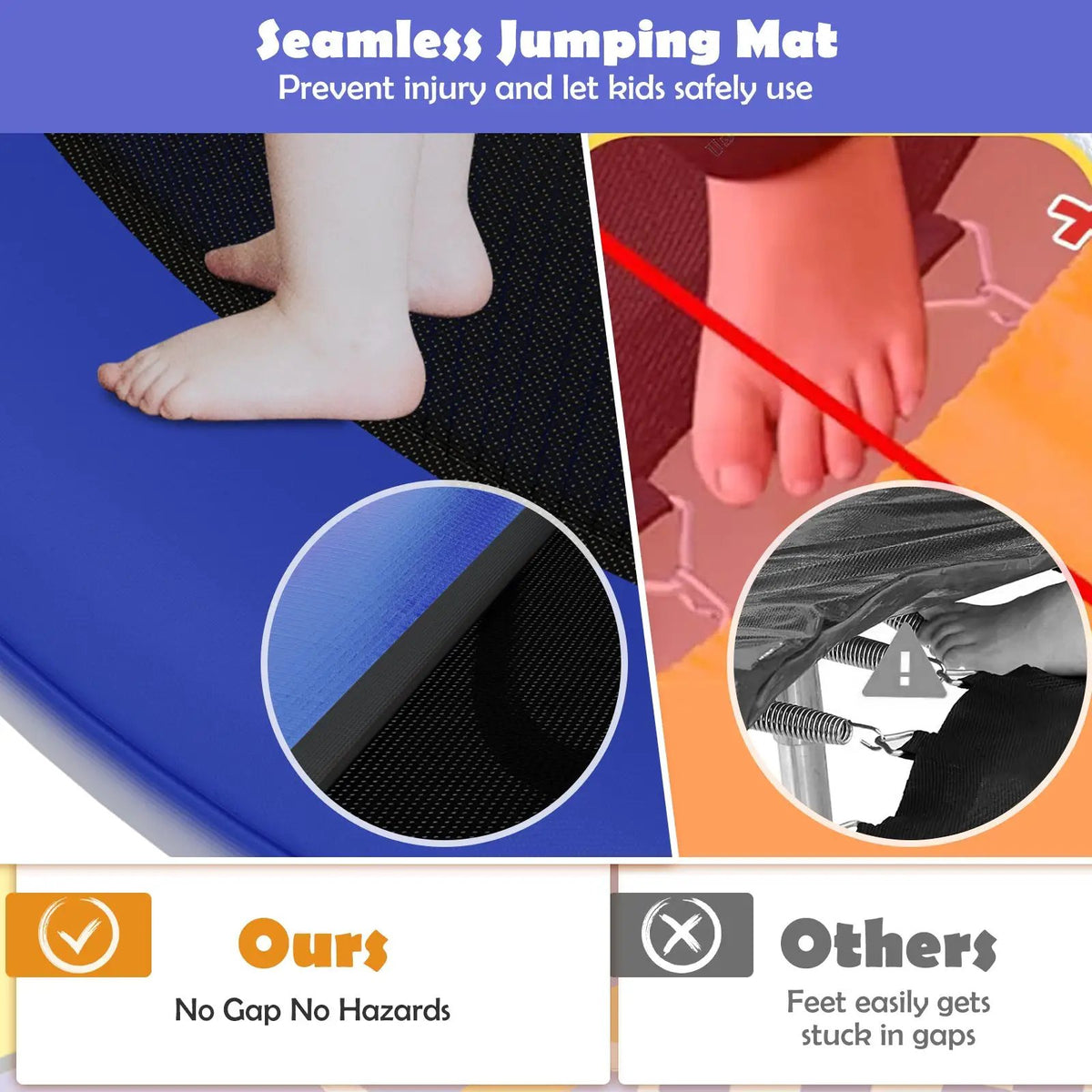 Mini Trampoline with Enclosure and Heavy-duty Metal Frame, photo 8 of 9
