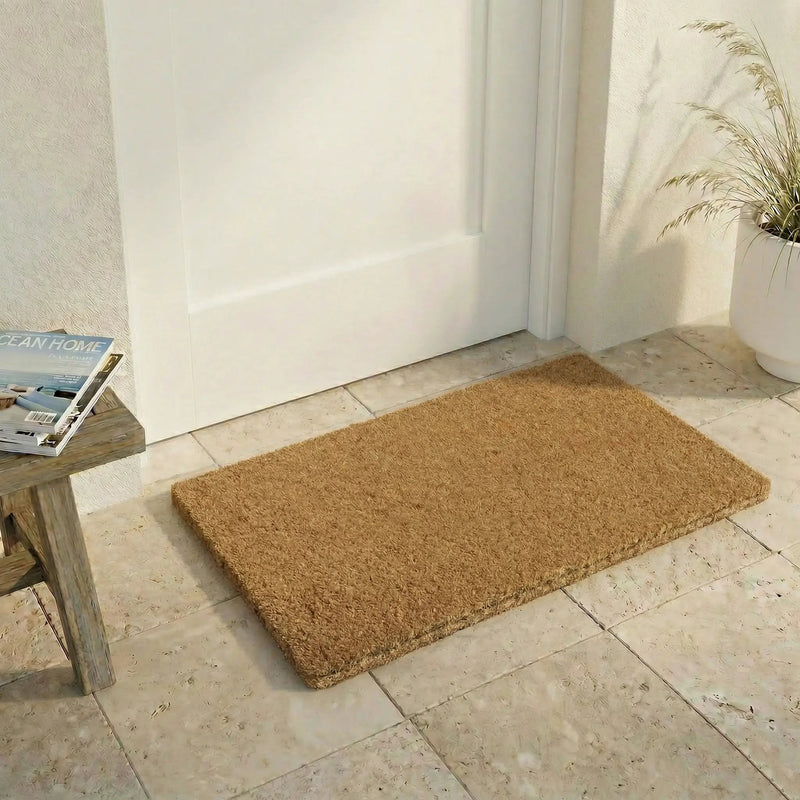 Minimalist Natural Coir Doormat by Fab Habitat