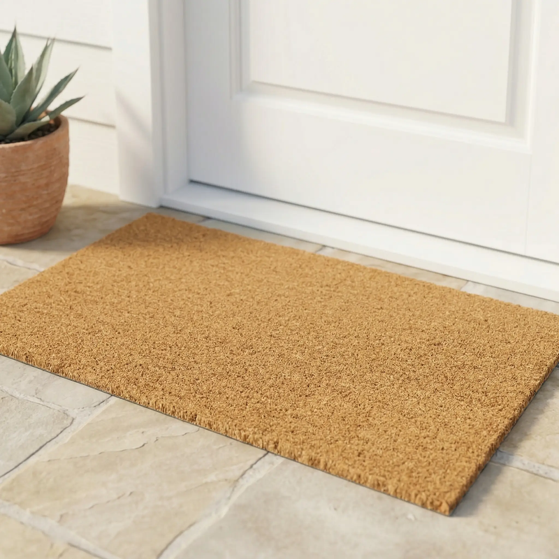 Minimalist Natural Coir Doormat by Fab Habitat