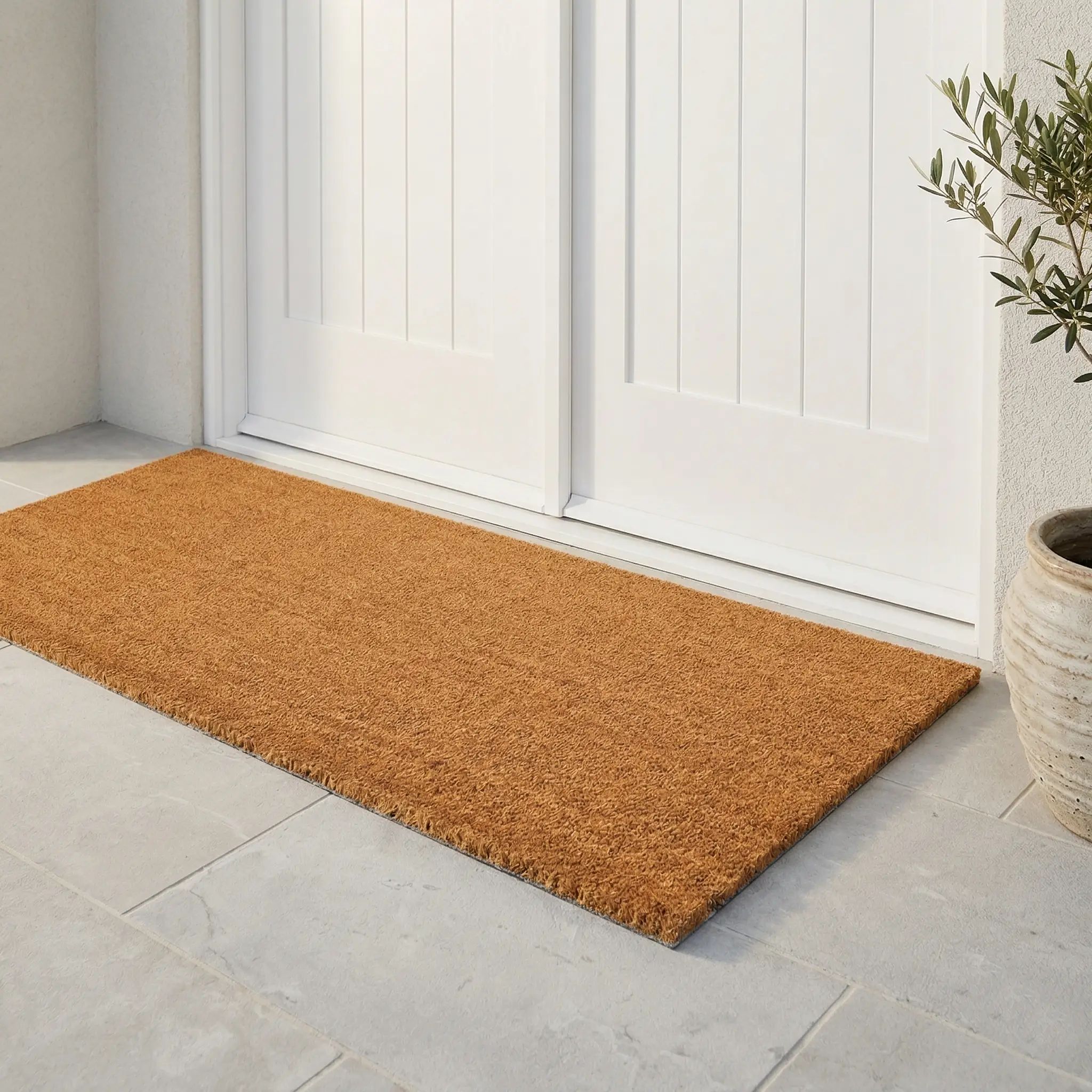 Minimalist Natural Coir Doormat by Fab Habitat