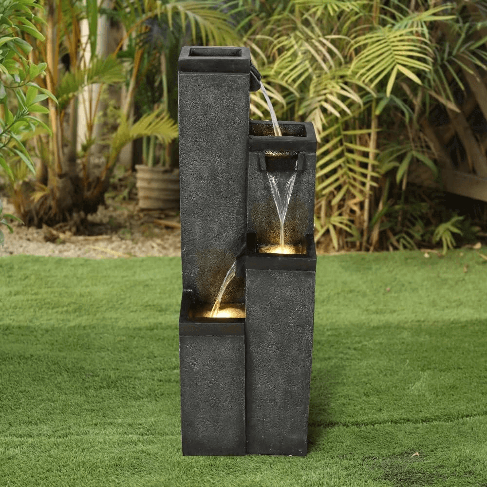 Resin Modern Outdoor Fountains 4 Pillar 39 Inch, photo 2 of 7