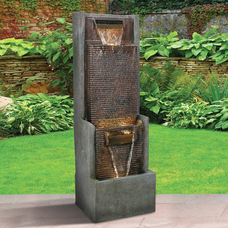 Resin Slim Outdoor Wall Fountain 39 Inch 11 Inch Deep, photo 2 of 6