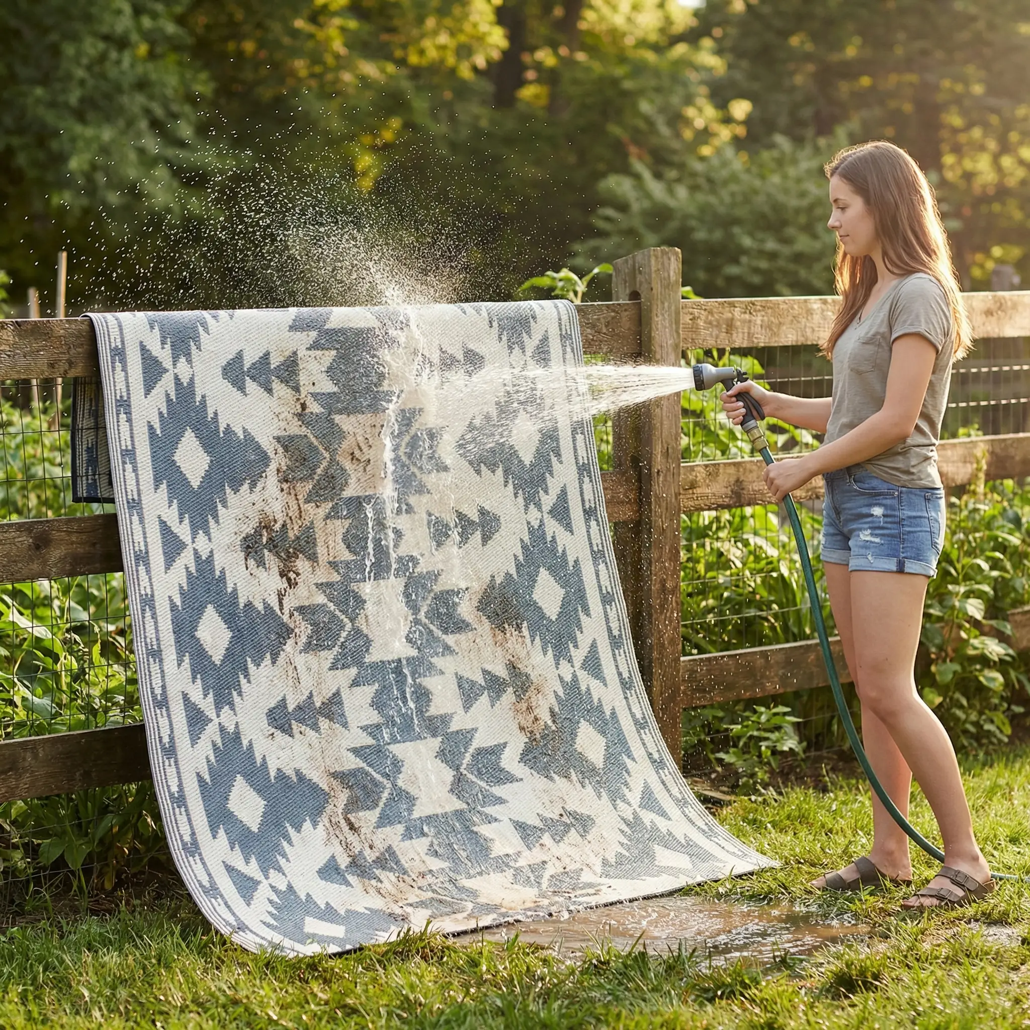Miramar - Gray Outdoor Rug for Patio FINAL SALE by Fab Habitat