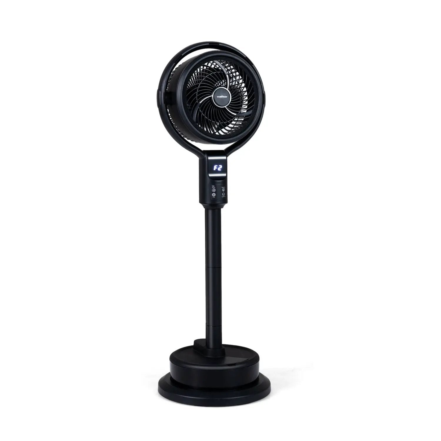 Misting Pedestal Fan Air Circulator with 90° Auto Oscillation Floor Standing Fan with 8 Speeds by DirectDeals