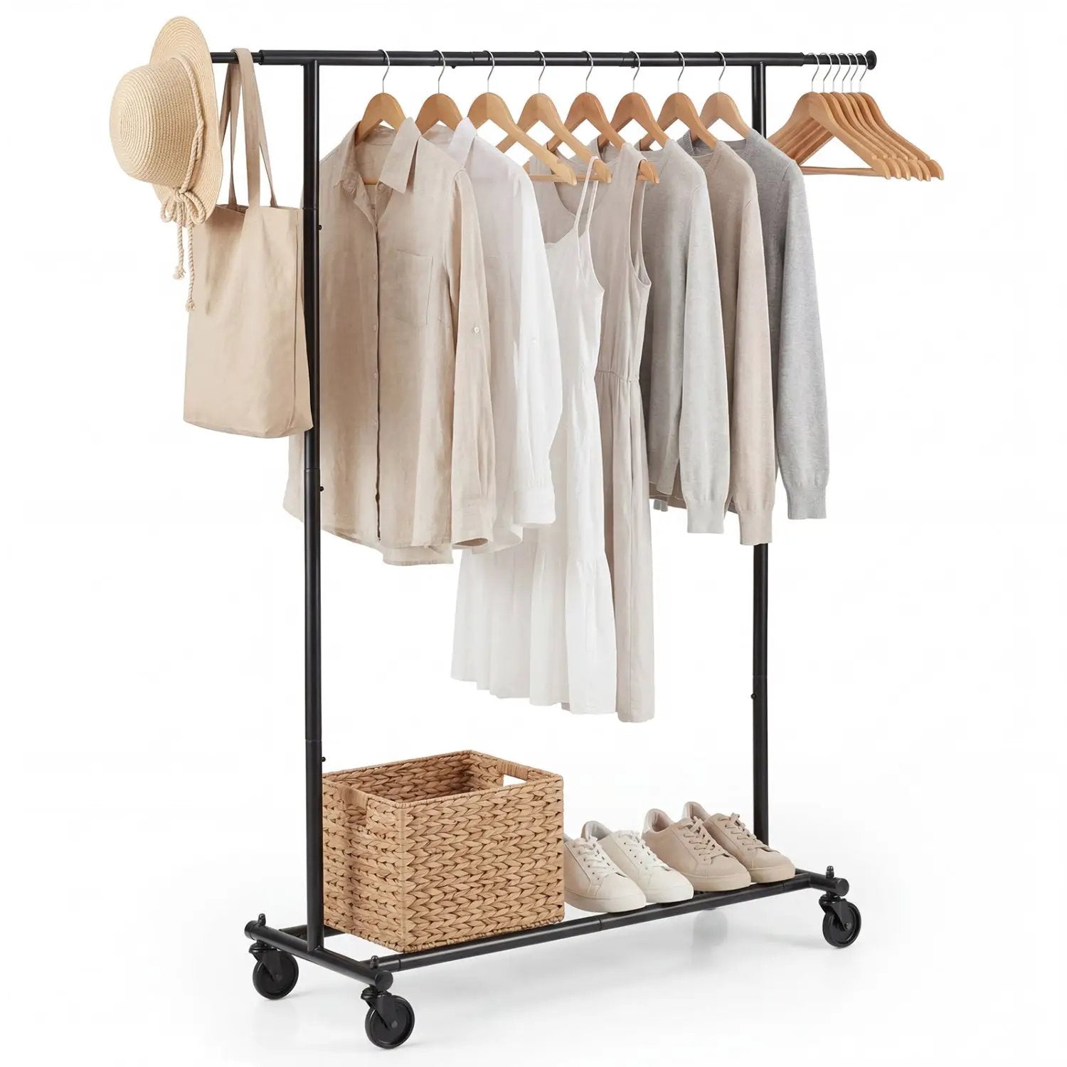 Mobile Garment Rack with Extendable Rods Heavy by DirectDeals