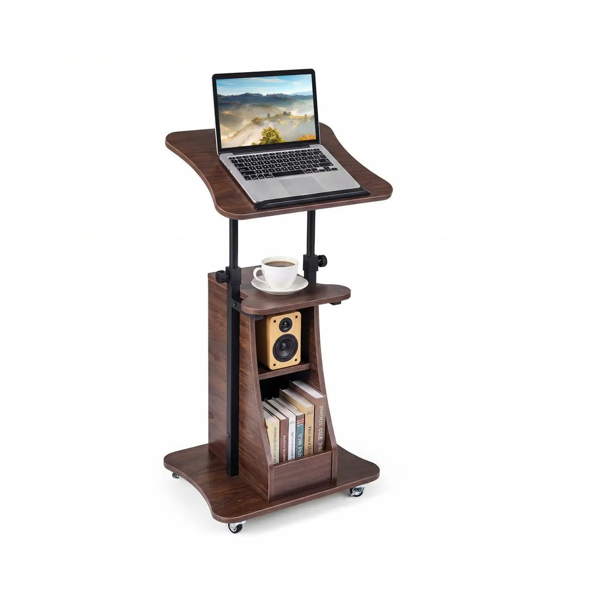 Sit-to-Stand Laptop Desk Cart Height Adjustable with Storage, photo 10 of 11