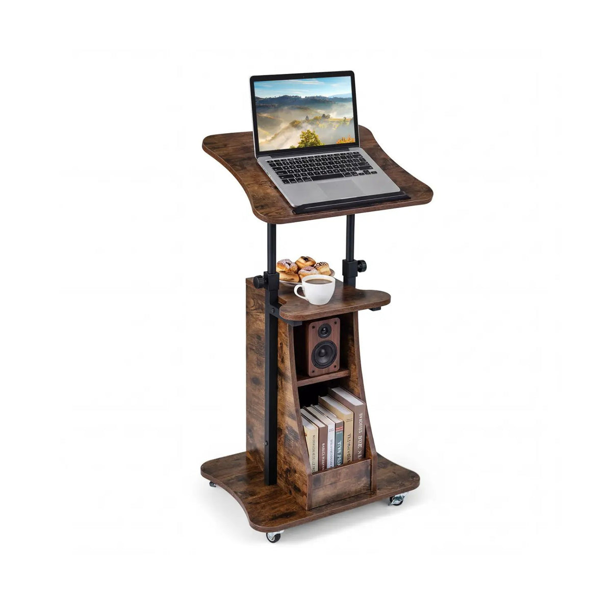 Sit-to-Stand Laptop Desk Cart Height Adjustable with Storage, photo 11 of 11