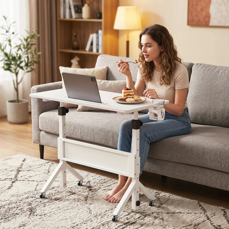 Mobile Standing Desk with Adjustable Height and Wheels by DirectDeals