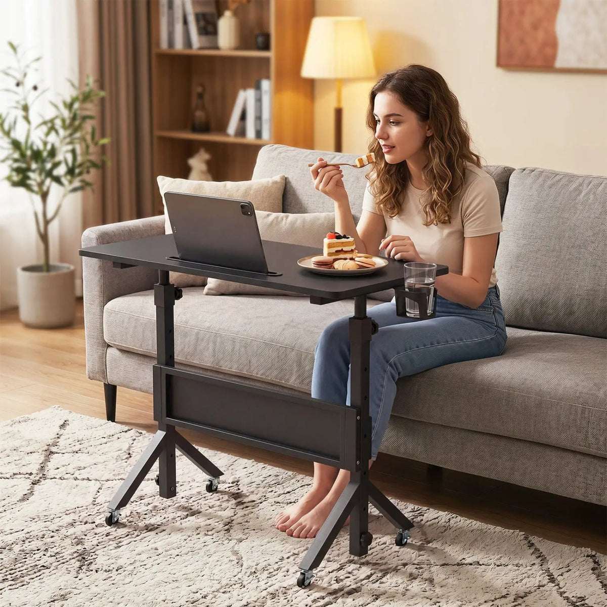 Mobile Standing Desk with Adjustable Height and Wheels, photo 9 of 23