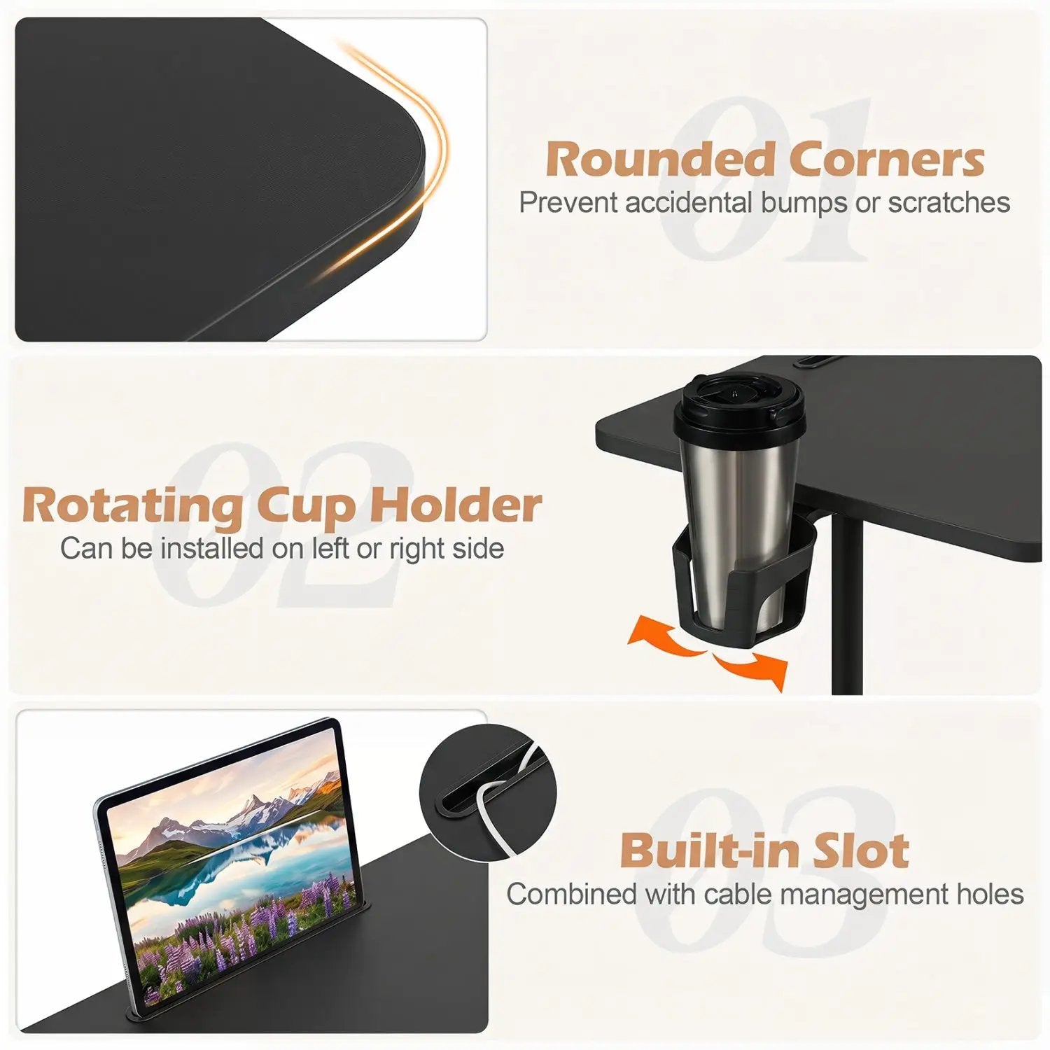 Mobile Standing Desk with Adjustable Height and Wheels by DirectDeals