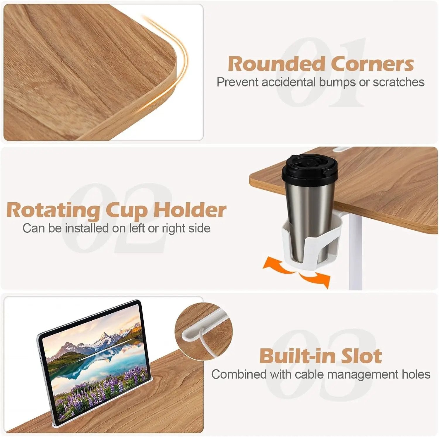 Mobile Standing Desk with Adjustable Height and Wheels by DirectDeals