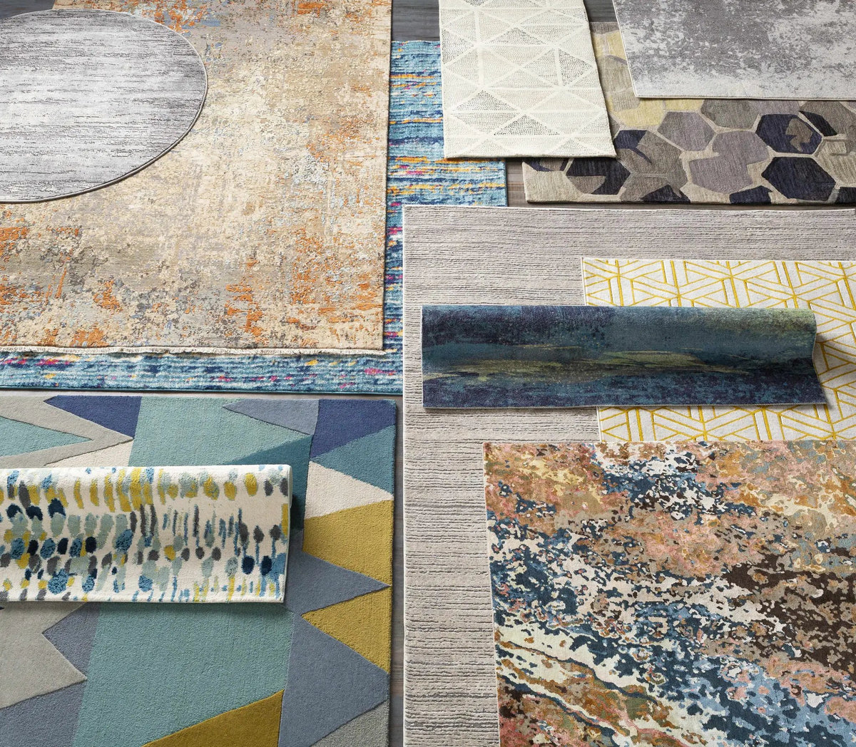 Alvaton Abstract Blue Rug, photo 7 of 15