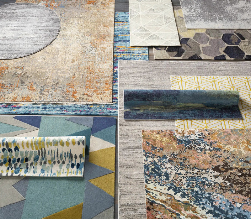 Alvaton Abstract Blue Rug by Boutique Rugs