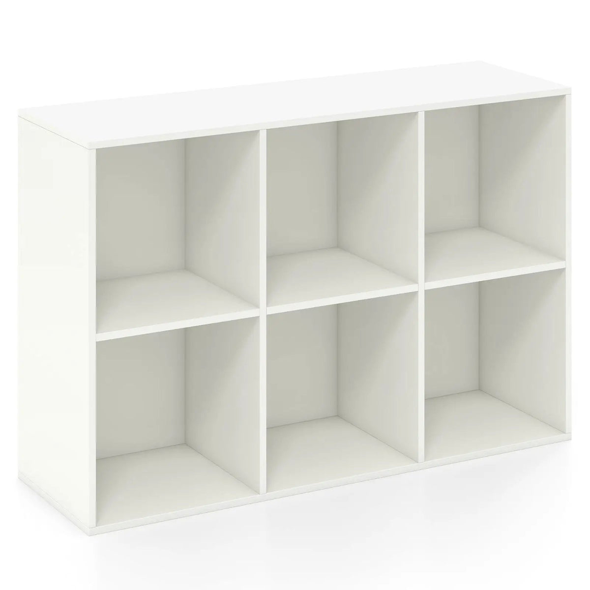 Modern 6-Cube Bookcase with Anti-tipping Kits for Bedroom Living Room-White, photo 3 of 10