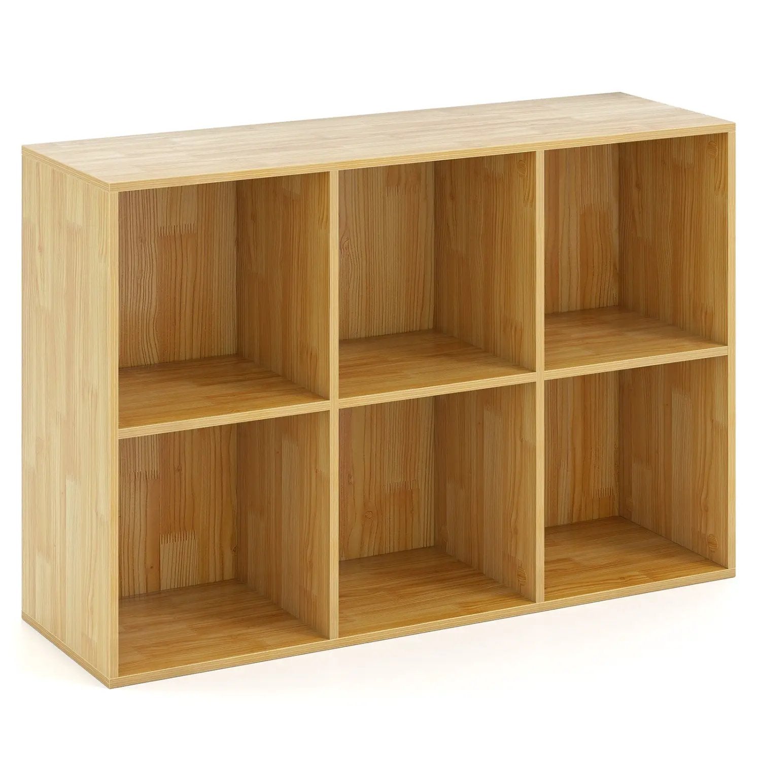 6-Cube Bookcase with Anti-Tipping Kit - Burlywood by DirectDeals