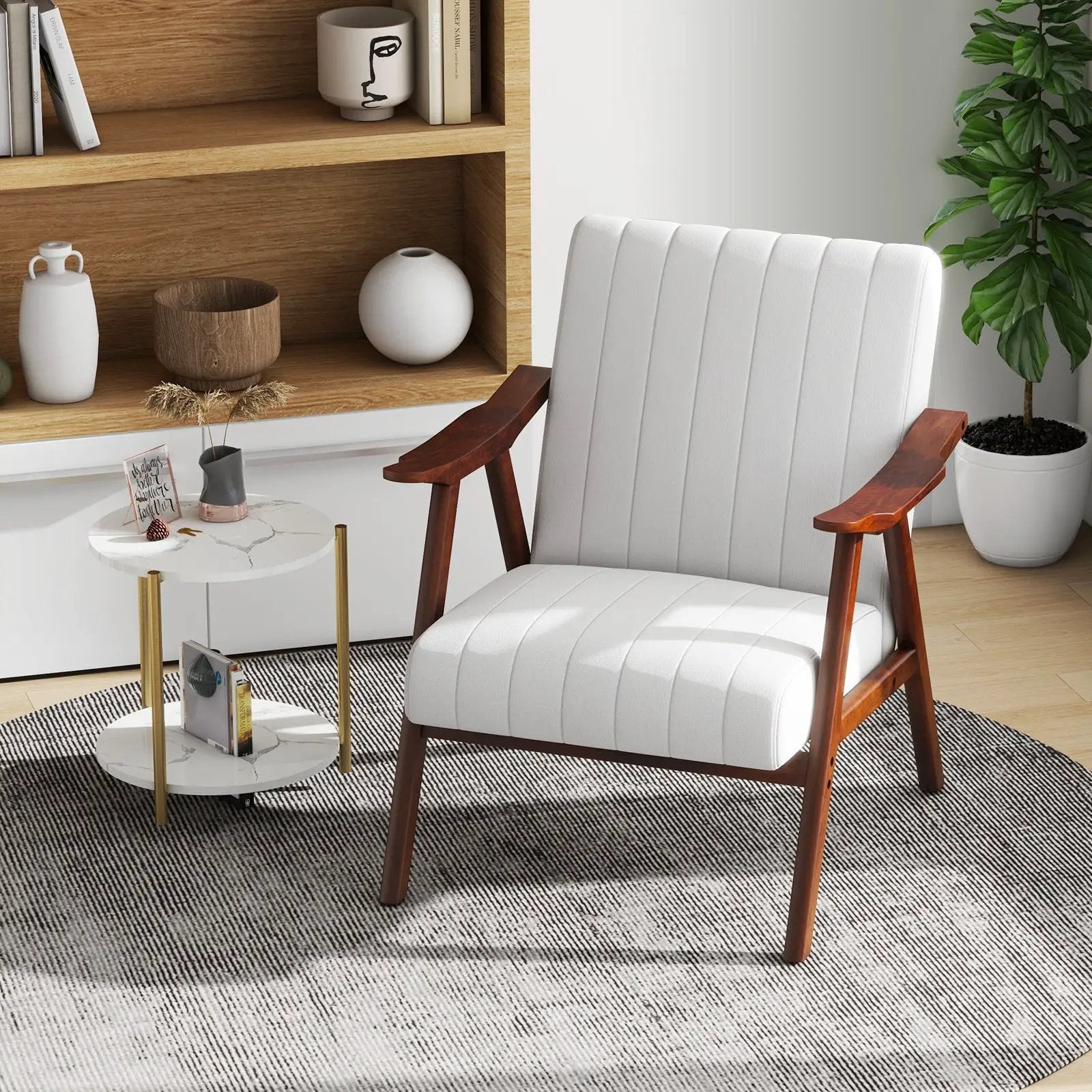 Modern Accent Chair Leisure Armchair with Felt Pads by DirectDeals