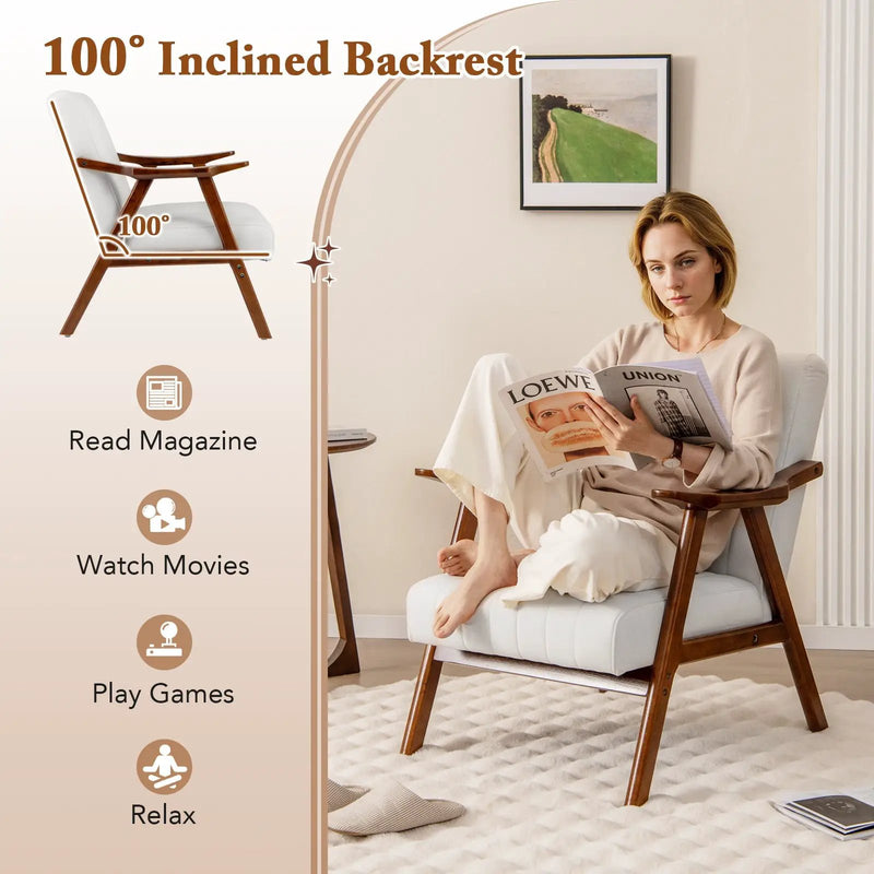 Modern Accent Chair Leisure Armchair with Felt Pads by DirectDeals