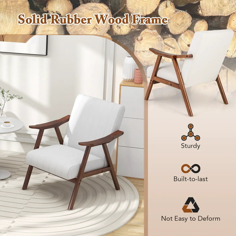 Modern Accent Chair Leisure Armchair with Felt Pads by DirectDeals