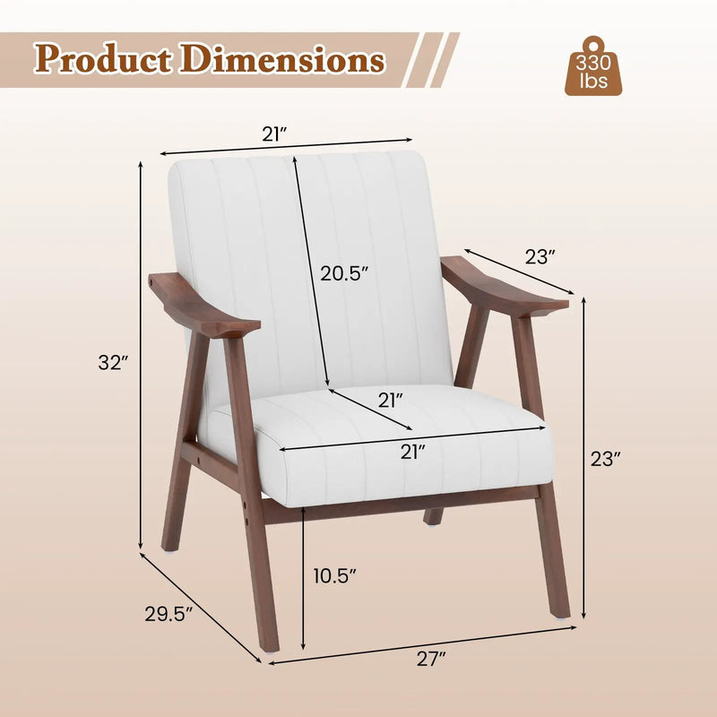 Modern Accent Chair Leisure Armchair with Felt Pads by DirectDeals