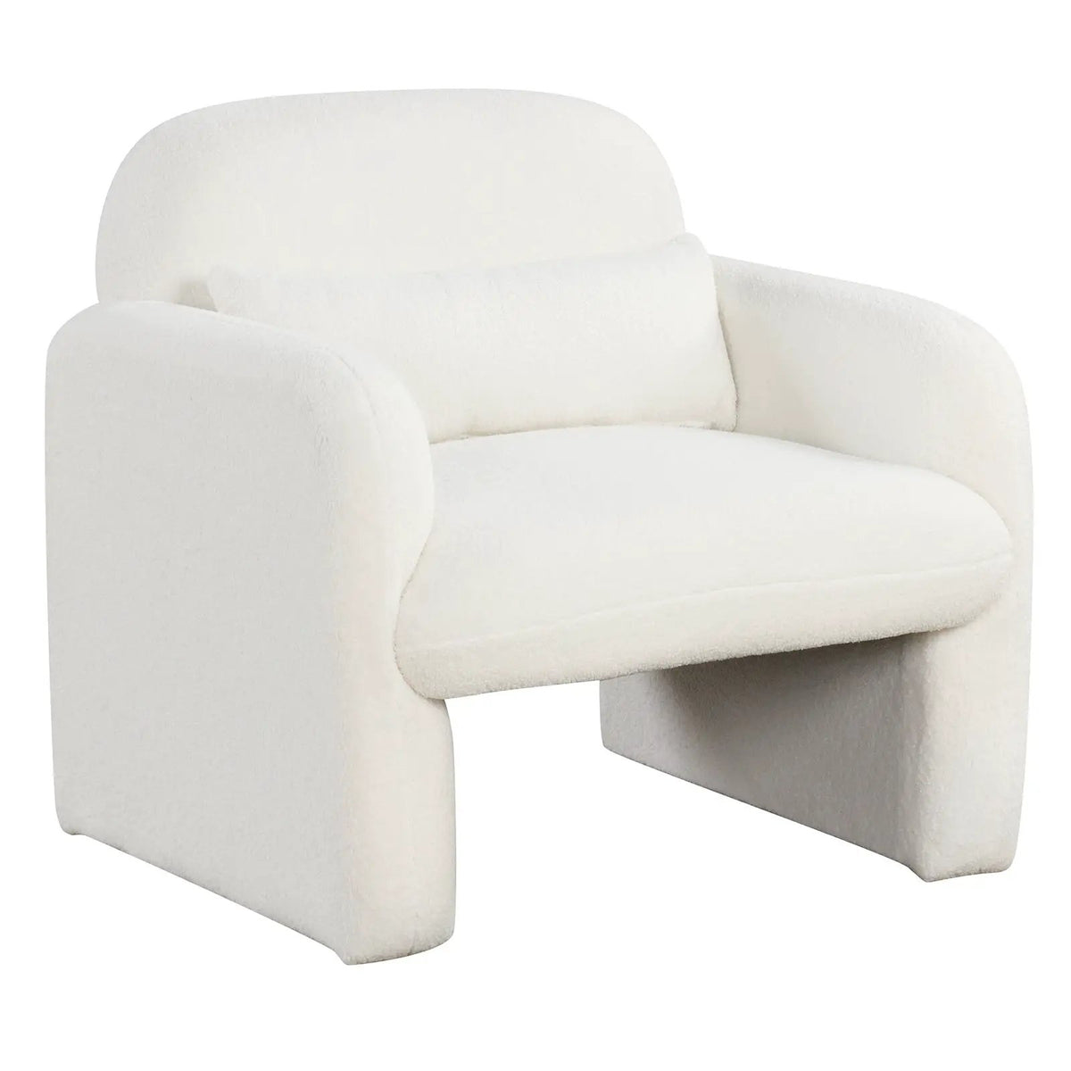 Modern Accent Chair with Waist Pillow and Armrests for Living Room Bedroom, photo 3 of 10