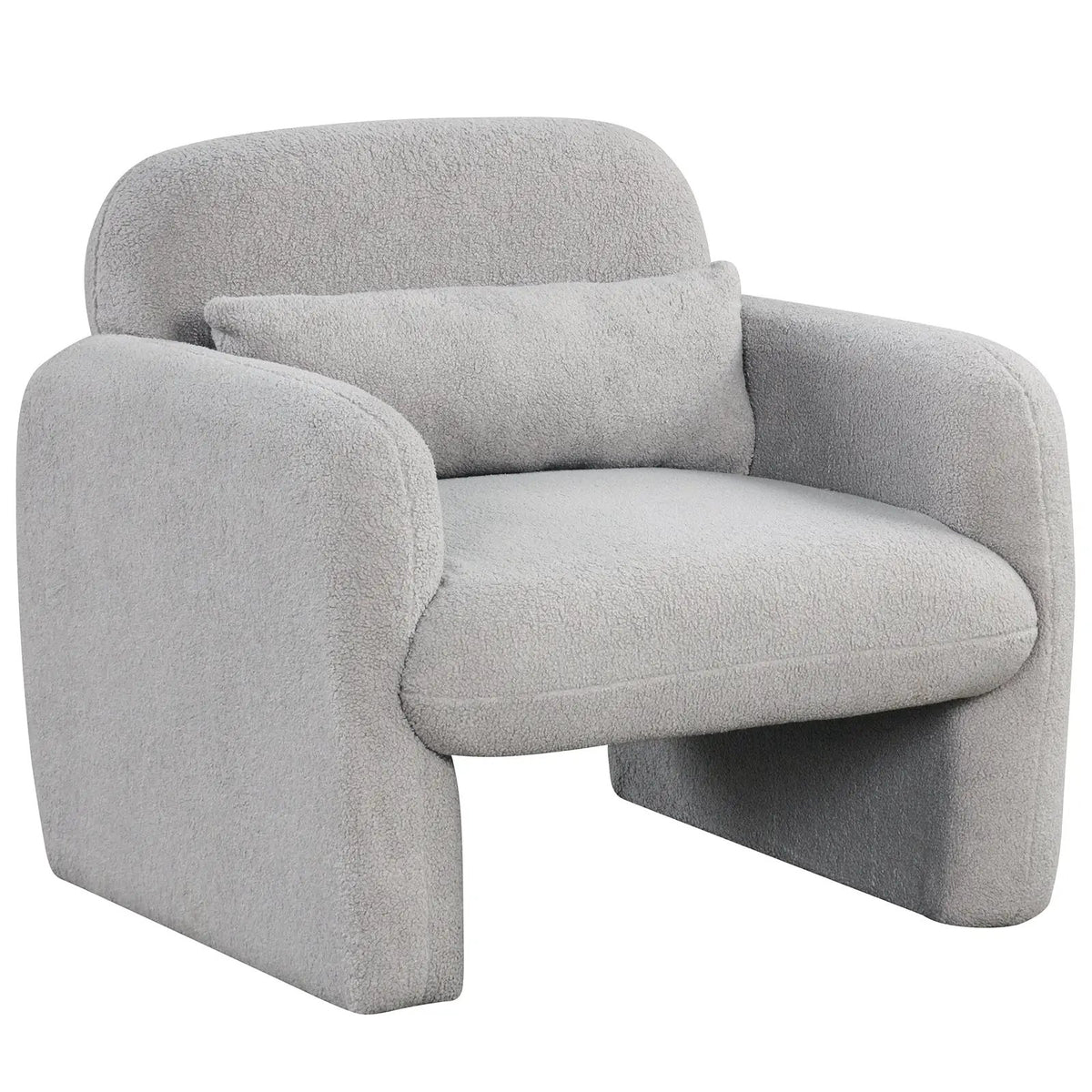 Modern Accent Chair with Waist Pillow and Armrests for Living Room Bedroom, photo 9 of 10