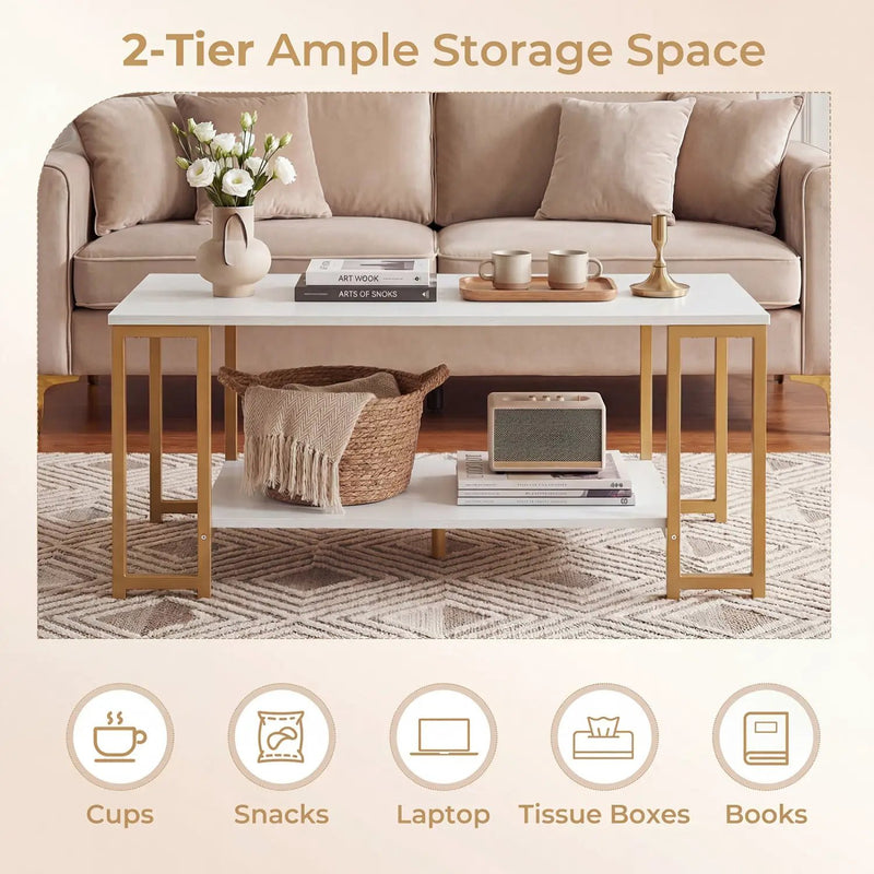 Modern Accent Table with Open Storage Shelf for Apartment and Lounge by DirectDeals