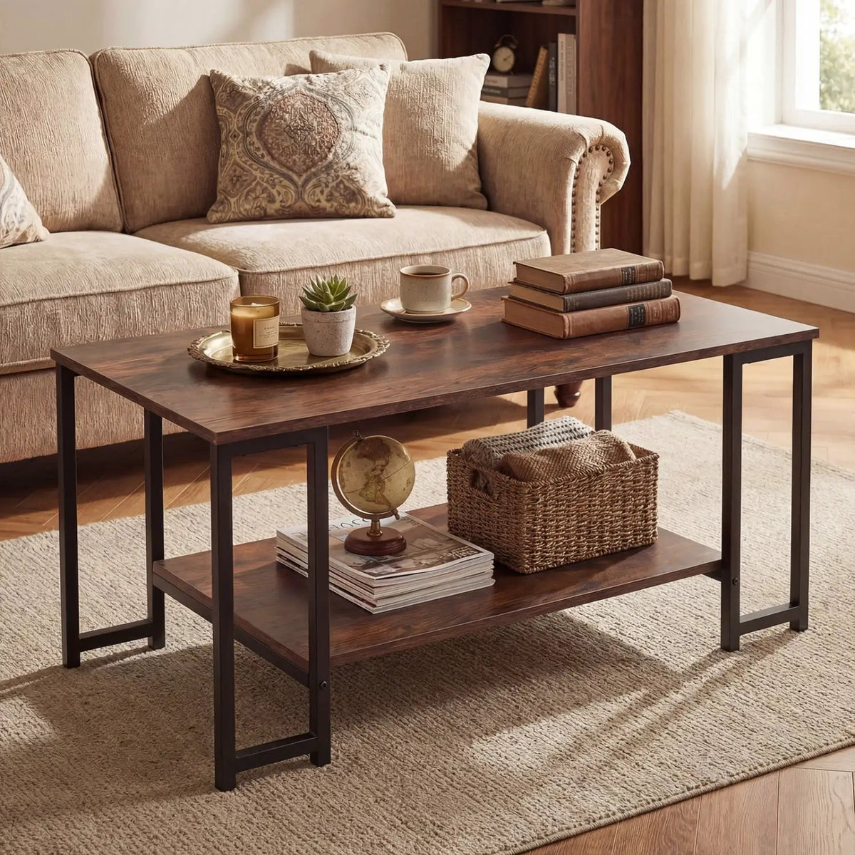 Modern Accent Table with Open Storage Shelf for Apartment and Lounge, photo 3 of 16