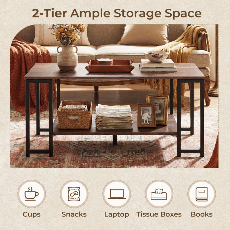 Modern Accent Table with Open Storage Shelf for Apartment and Lounge by DirectDeals