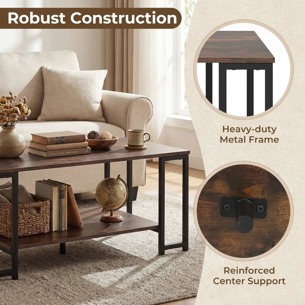 Modern Accent Table with Open Storage Shelf for Apartment and Lounge, photo 6 of 16