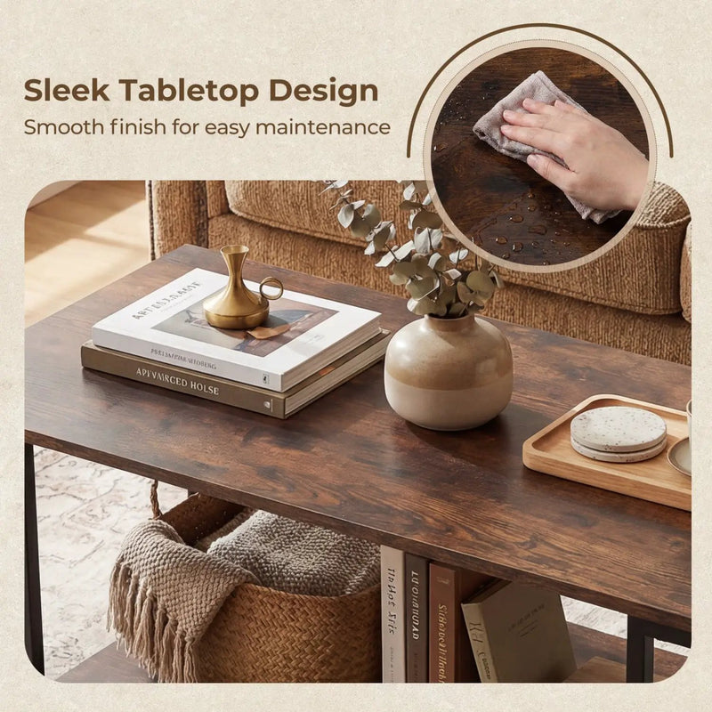Modern Accent Table with Open Storage Shelf for Apartment and Lounge by DirectDeals