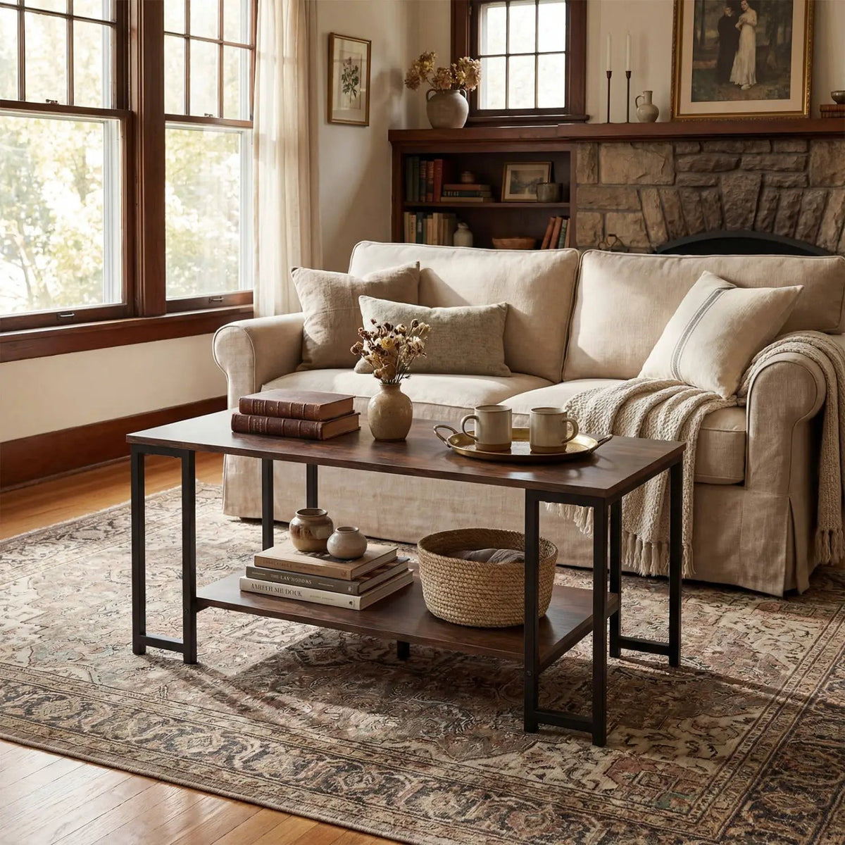 Modern Accent Table with Open Storage Shelf for Apartment and Lounge, photo 8 of 16