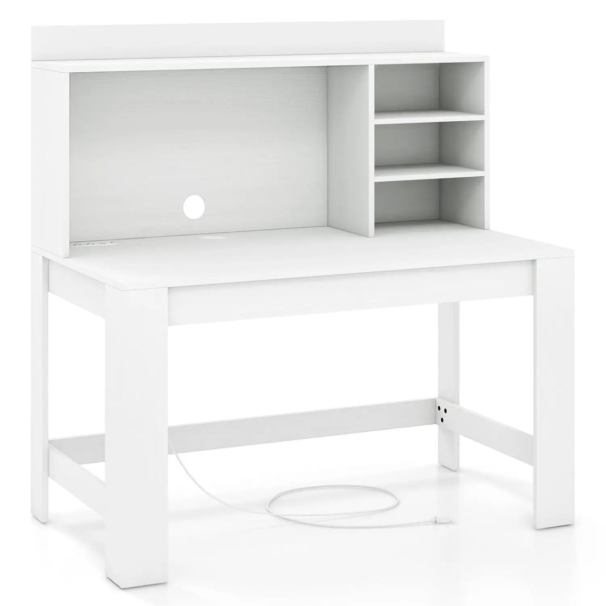 Modern Computer Desk with Hutch and Storage Shelves, photo 10 of 10