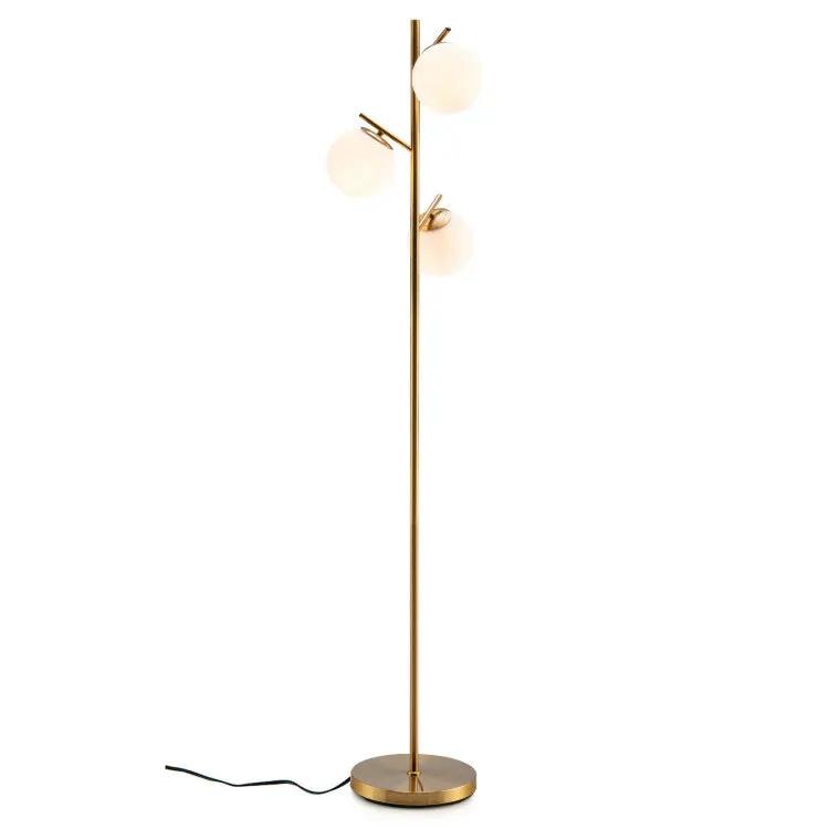Modern Living Room Set: Modular L-shaped Sectional Sofa Lift Top Coffee Table & 3-Globe Floor Lamp by DirectDeals