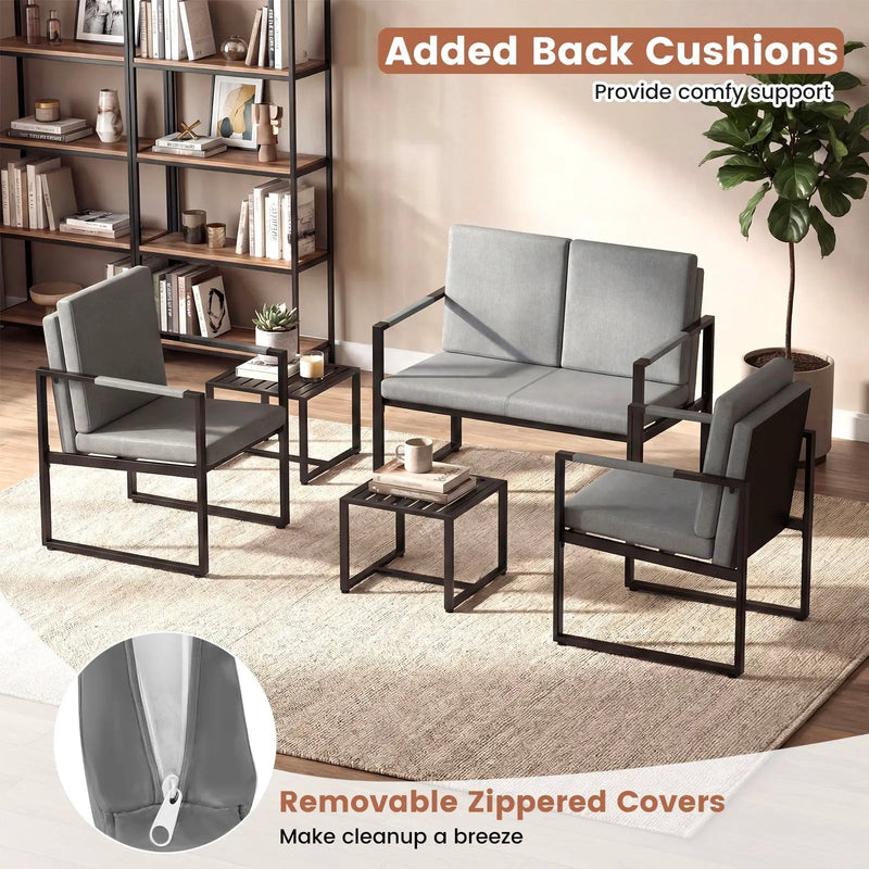 Modern Loveseat Sofa 2 Seater Small Couch by DirectDeals
