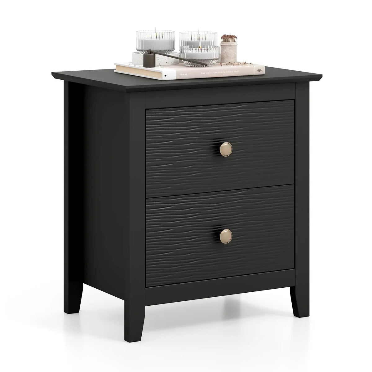 Modern Nightstand with 2 Drawers for Small Spaces, photo 11 of 24