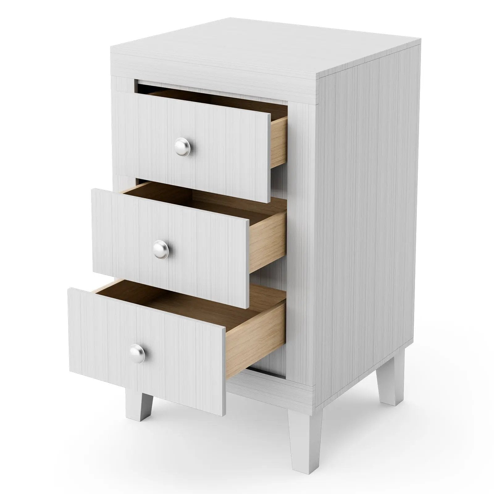 Modern Nightstand with 3 Drawers for Bedroom Living Room by DirectDeals