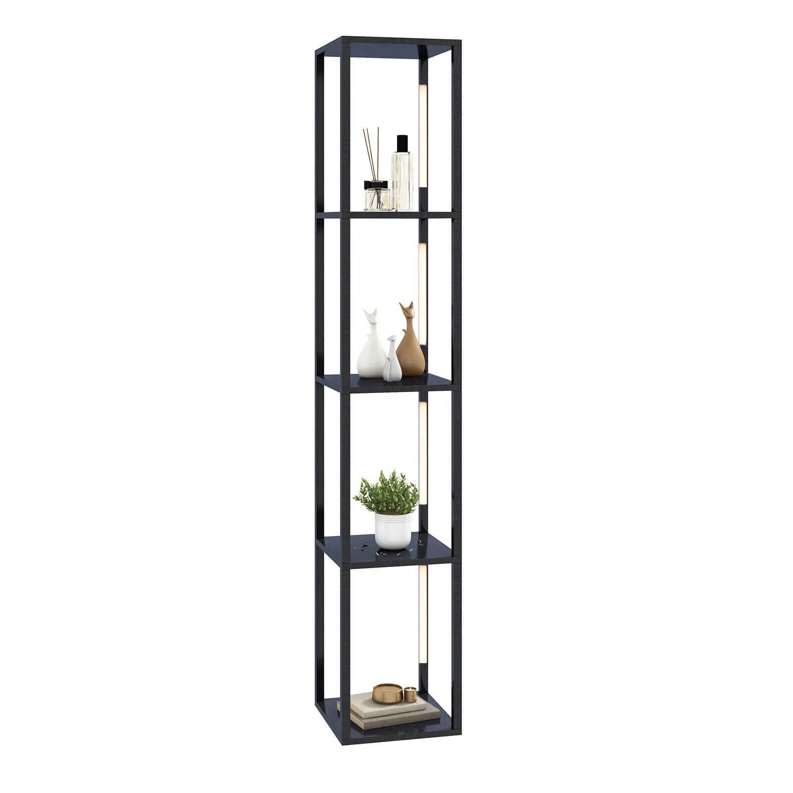 64 Inches Floor Lamp with 3-Level Dimmable LED Bulbs and Rotatable LED Poles-Black by DirectDeals