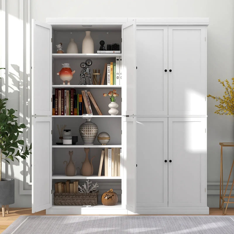 72.5 Inches Tall Buffet Cabinet with 6-Tier Shelves and 4 Doors by DirectDeals