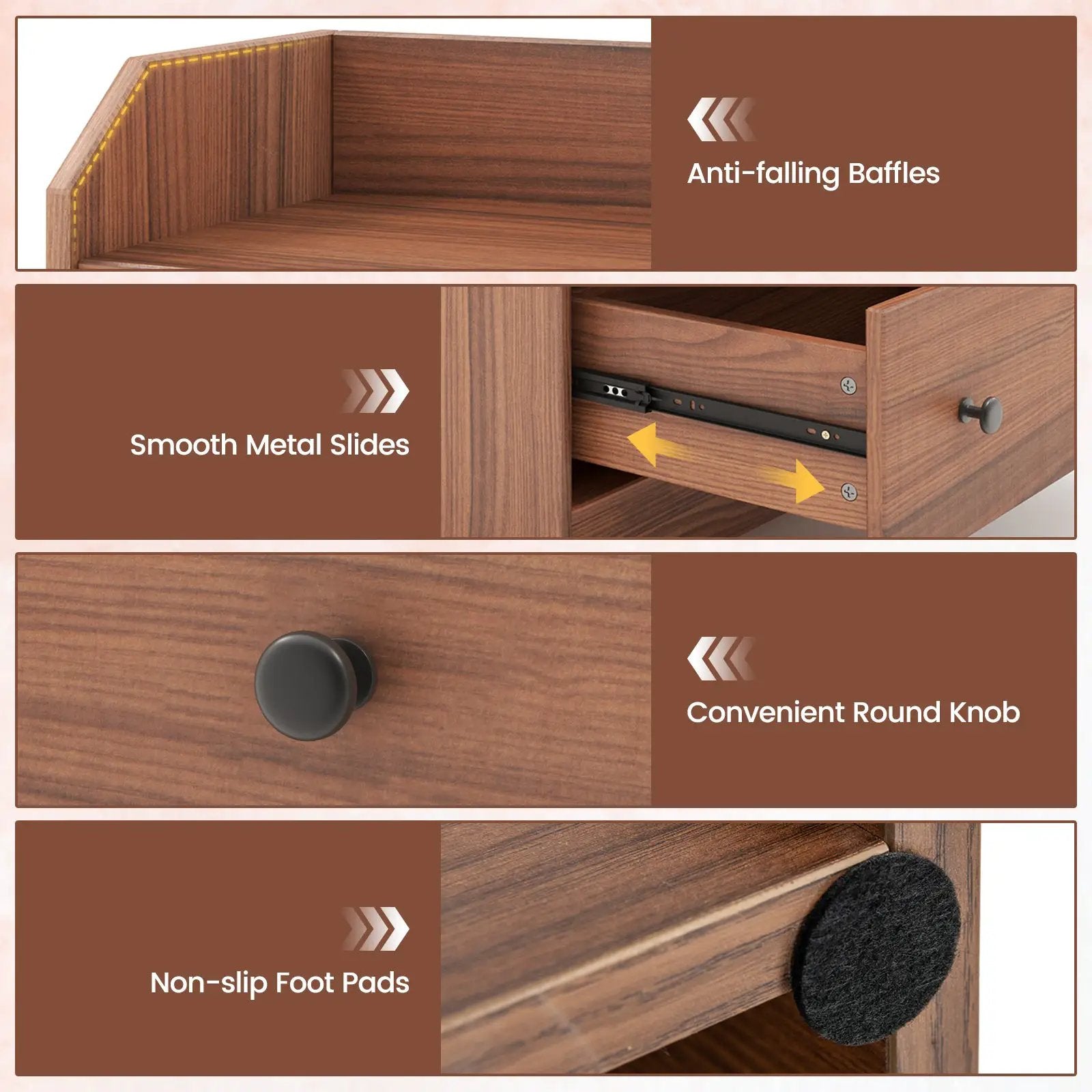 Storage Dresser with Anti-Toppling Device, 44" Tall by DirectDeals
