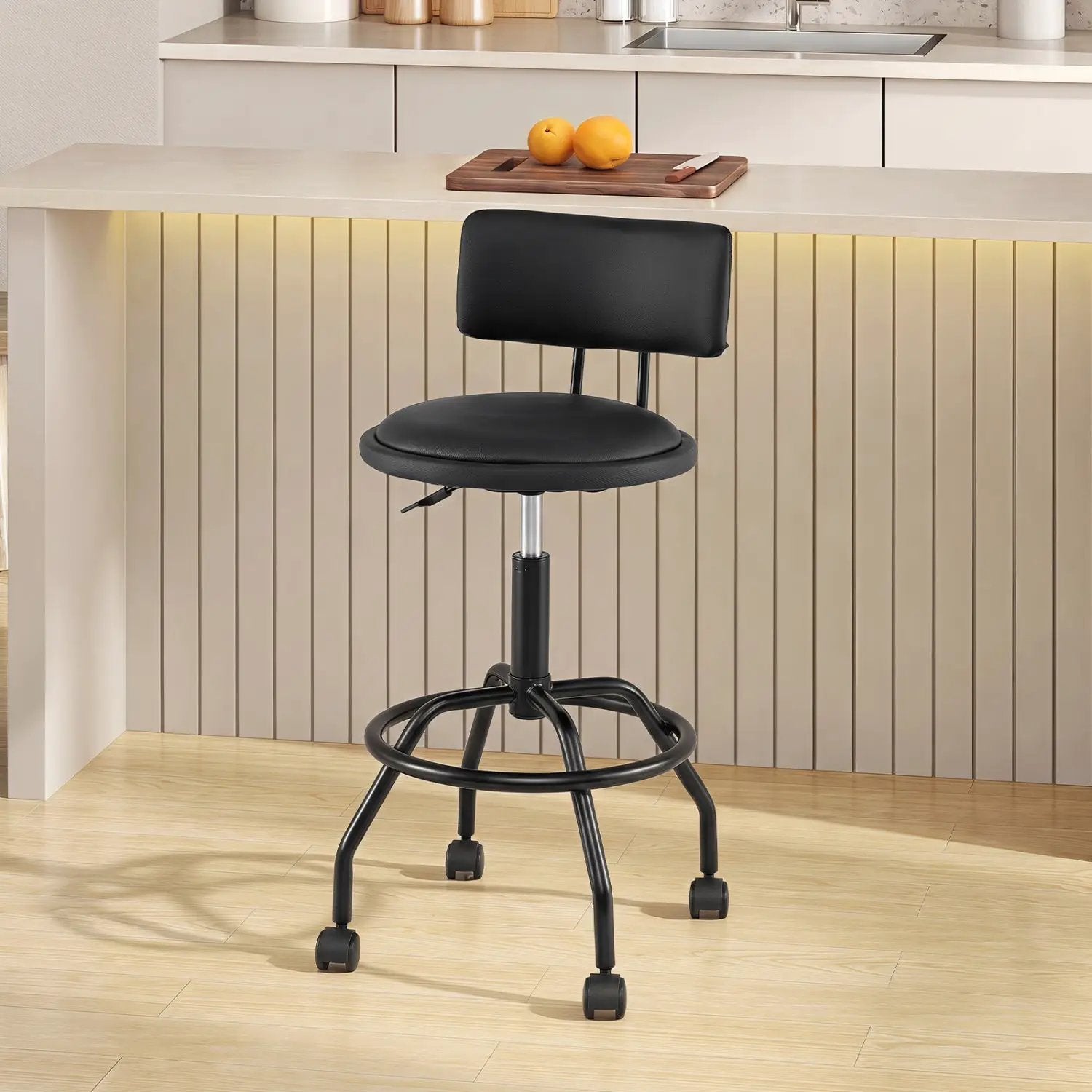 Swivel Bar Stool with Backrest - Height Adjustable by DirectDeals