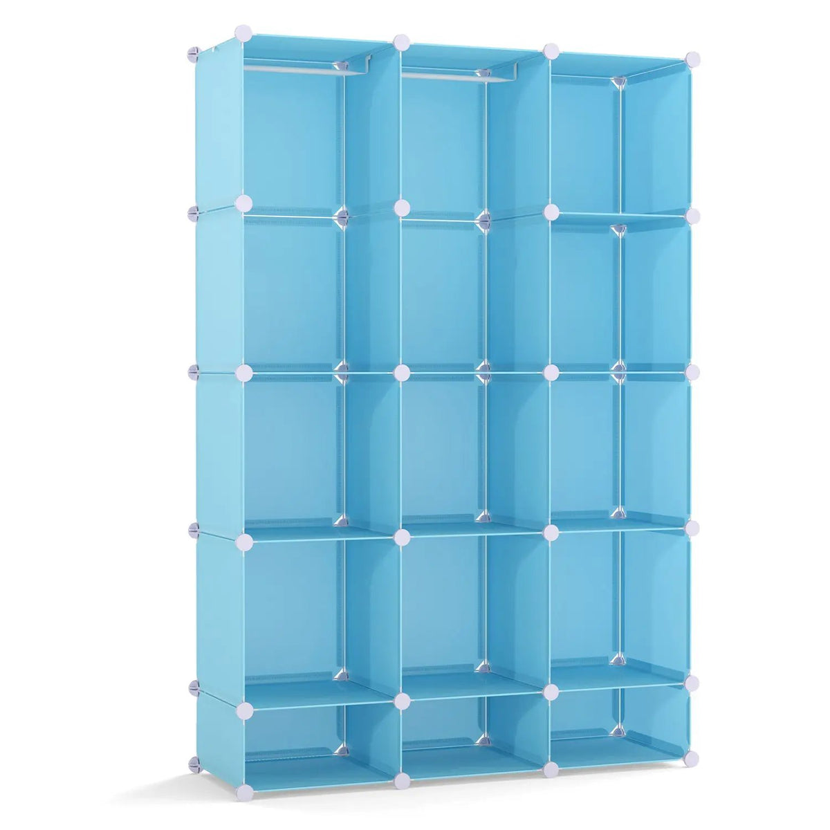 13-Cube Modular Kids Wardrobe with Hanging Rod and Shelves, photo 3 of 24