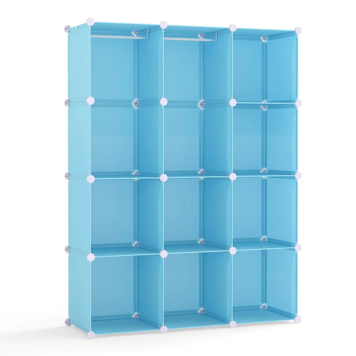 Modular Kids Wardrobe with 10 Cubes & Hanging Rod, photo 11 of 24