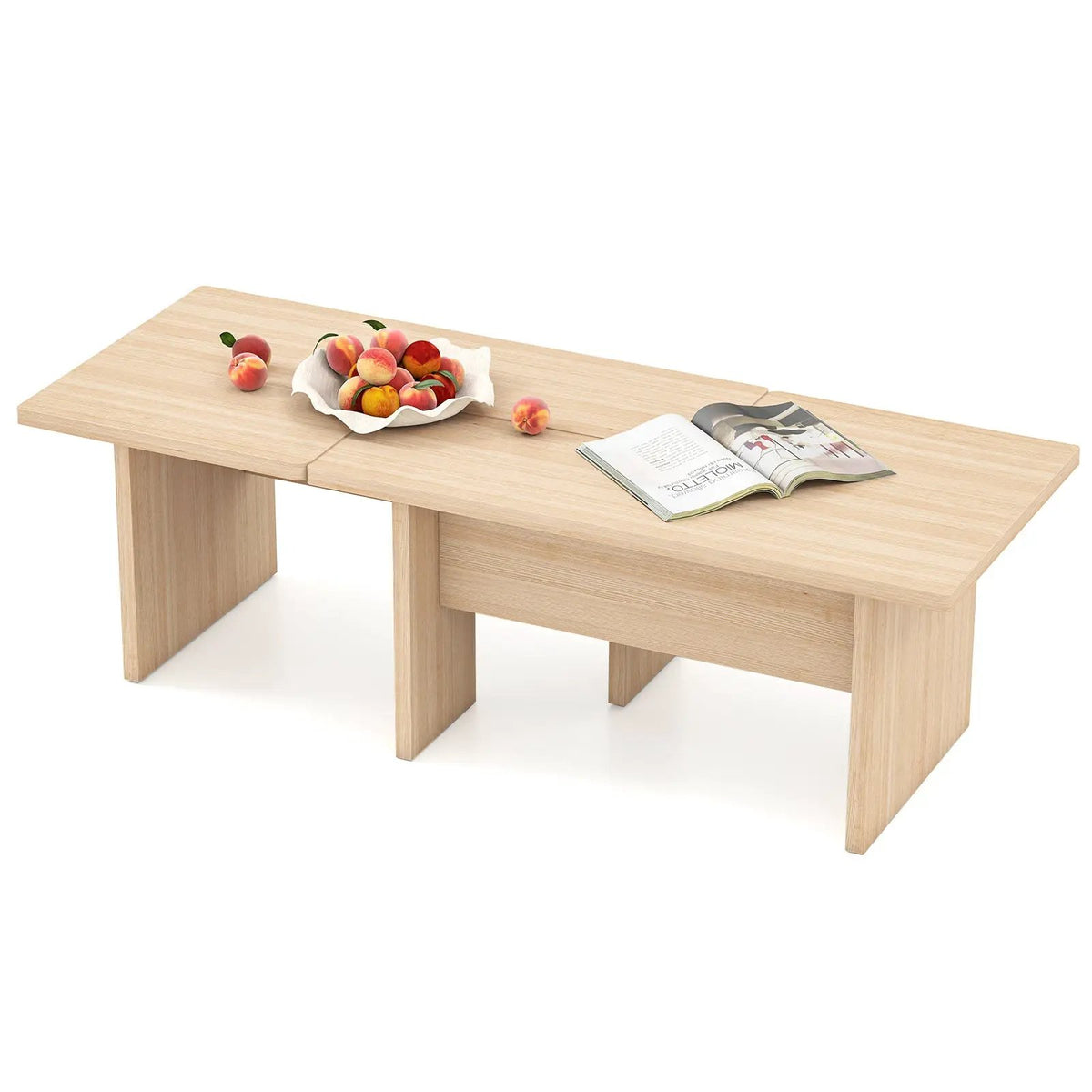 Modular Coffee Table Set of 2 L Shaped Center Tables for Small Space, photo 5 of 16