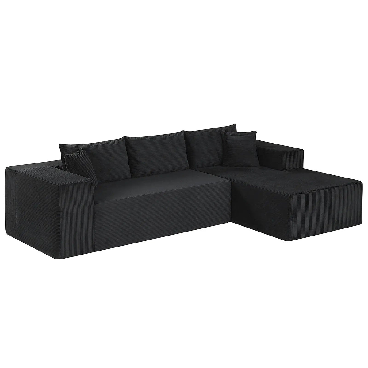 Modular Sectional Sofa Corduroy Upholstered L-shaped Sofa Couch with Deep Seats, photo 2 of 4